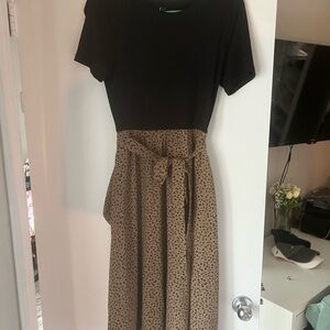 Black and Tan Leopard Print Dress